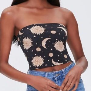 Star and moon tube top